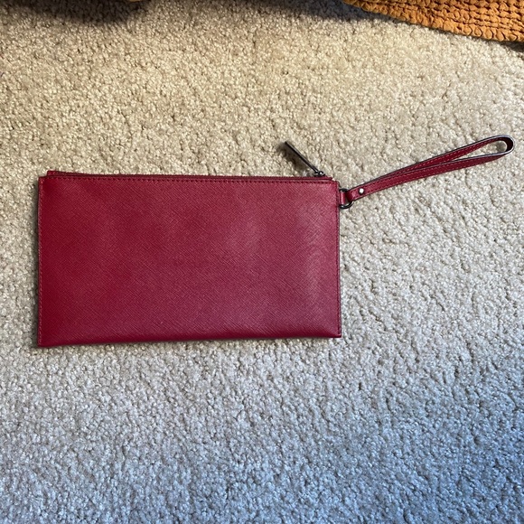 Michael Kors Studded Red Saffiano Wristlet - Picture 2 of 7